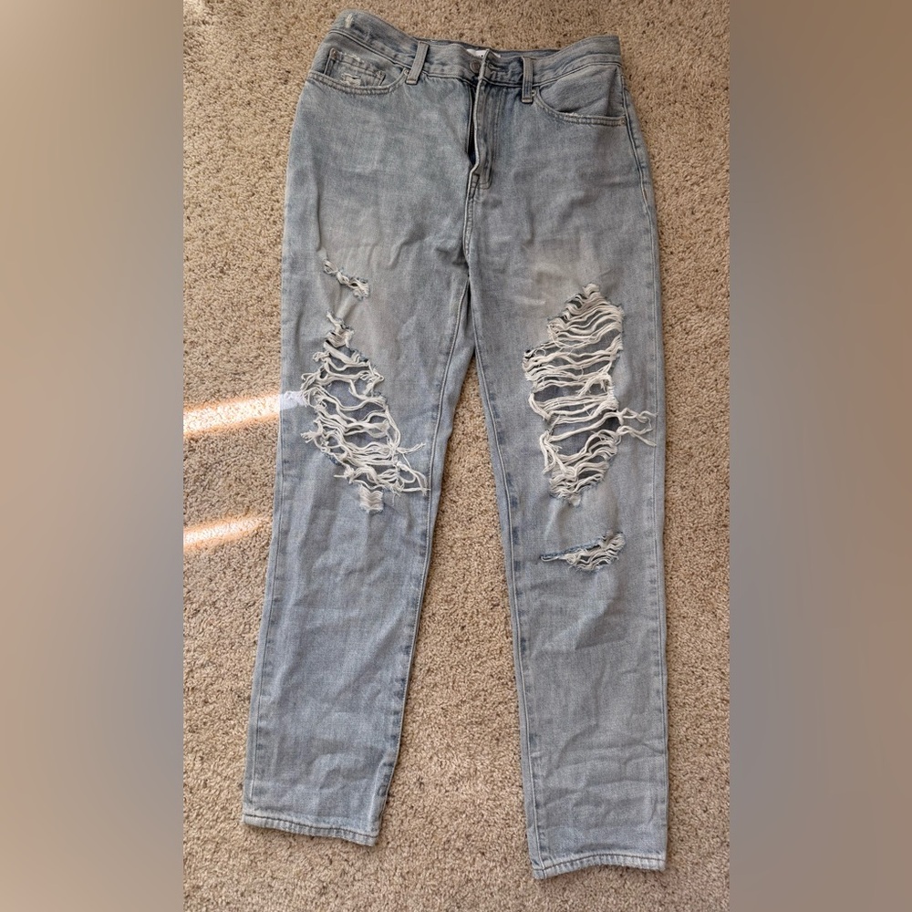 Pistola Light Blue Distressed Ankle Jeans